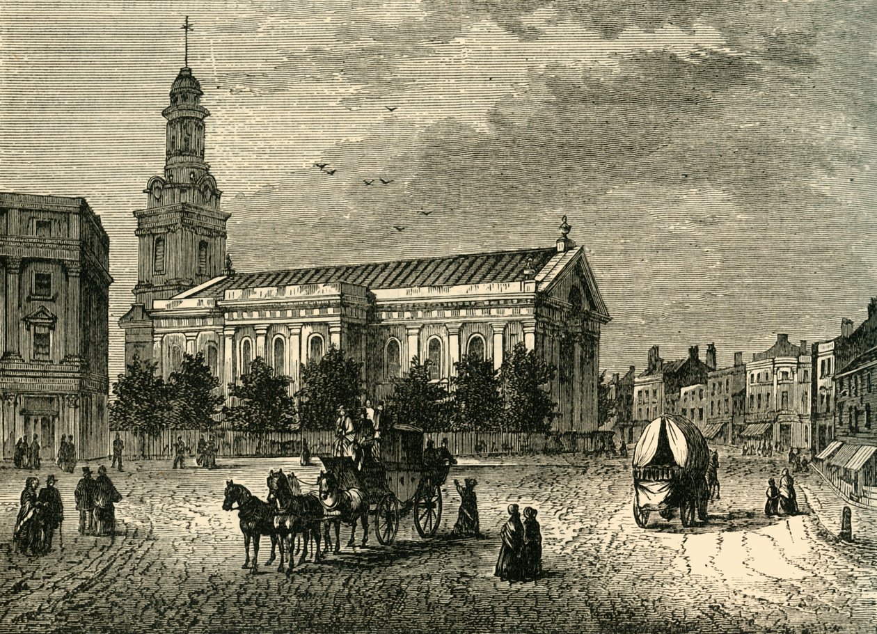 A igreja paroquial, Greenwich, c1878. de Unbekannt