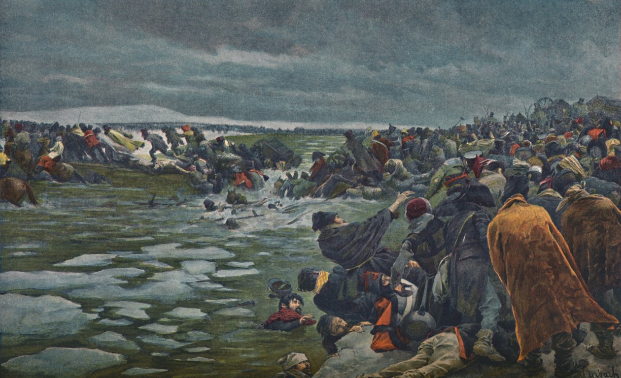 A passagem da Beresina, novembro de 1812, 1896. de Unbekannt