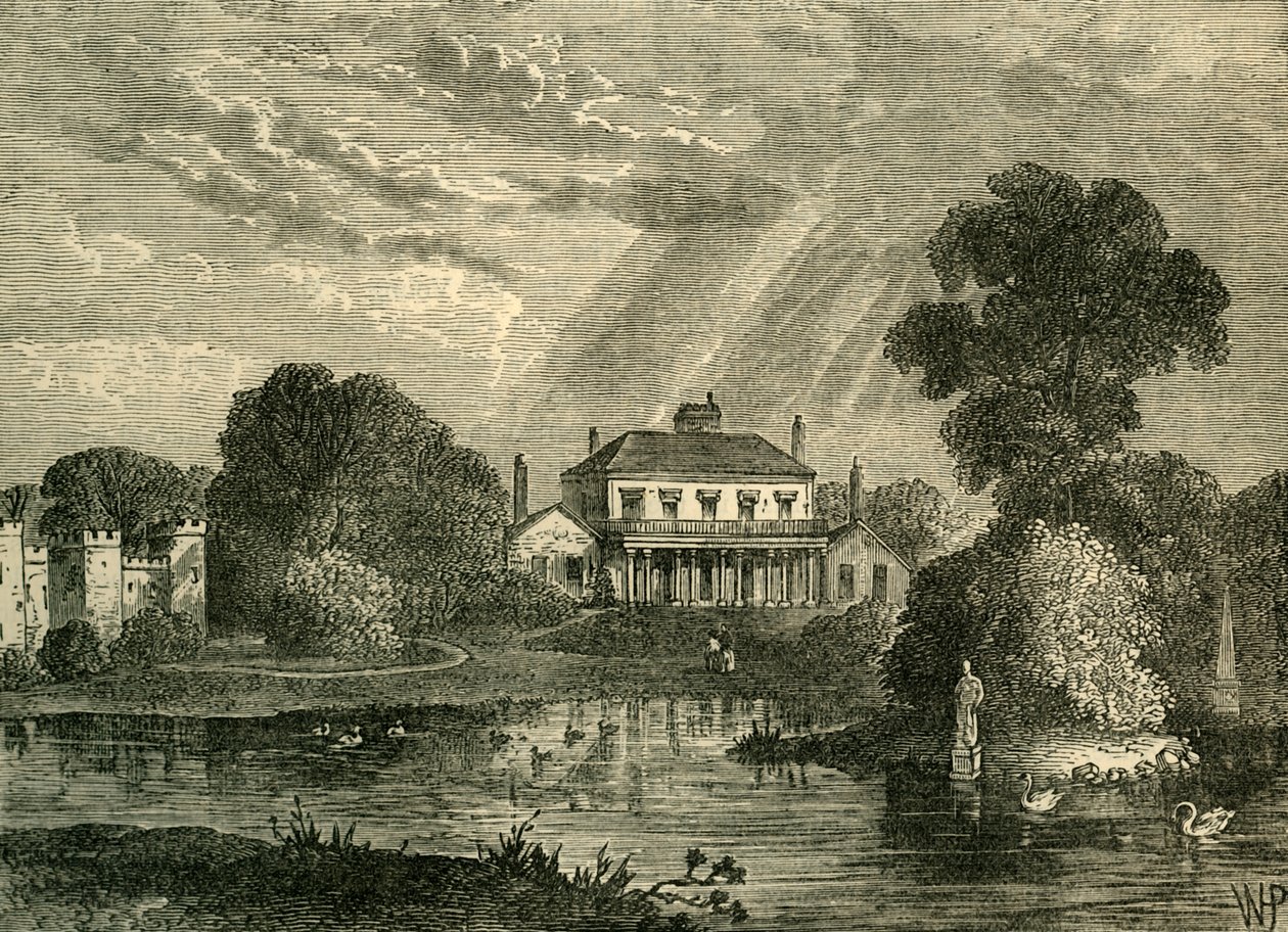 O Pavilhão, Hans Place, em 1800, c1876. de Unbekannt