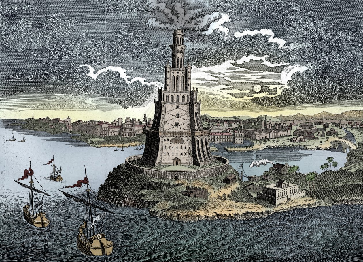 O Pharos de Alexandria, século XVIII de Unbekannt