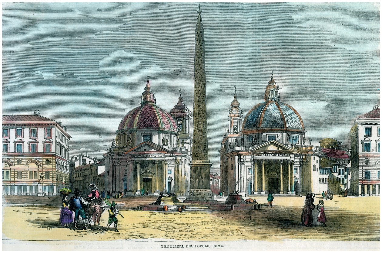 A Piazza del Popolo, Roma, Itália, c1880 de Unbekannt