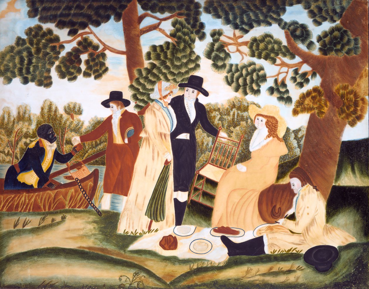 O piquenique, ca. 1800. de Unbekannt