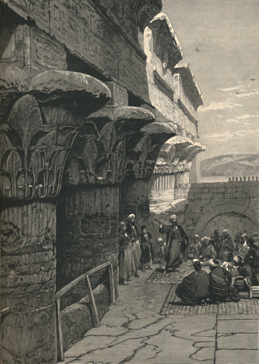 O salão com colunas de Ezneh, 1879, 1886 de Unbekannt
