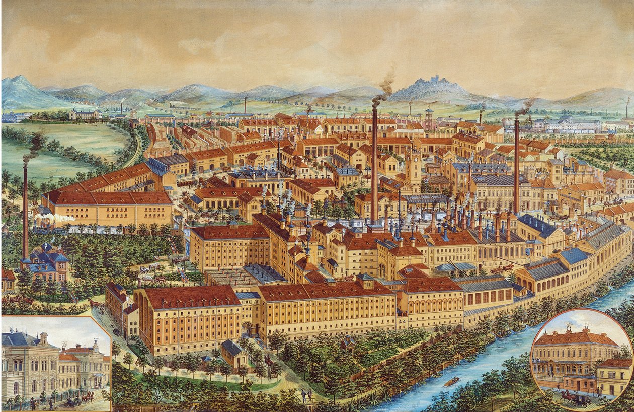 Cervejaria Pilsner Urquell em Pilsen, década de 1910 de Unbekannt