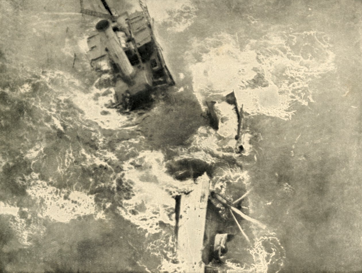 O trabalho dos piratas: rompimento de navios, 1919. de Unbekannt