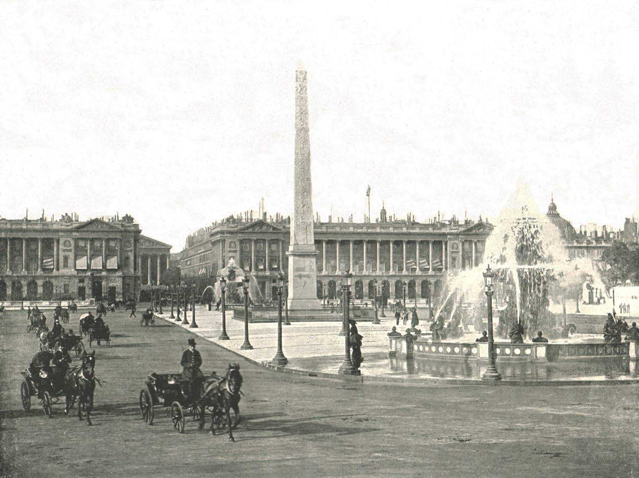 A Place de la Concorde, Paris, França, 1895. de Unbekannt