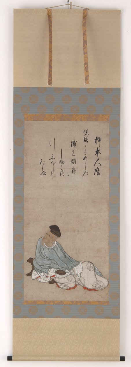Te Poet Kakinomoto no Hitomaro, Muromachi ou Momoyama Perio d, 16ª linha ry. de Unbekannt