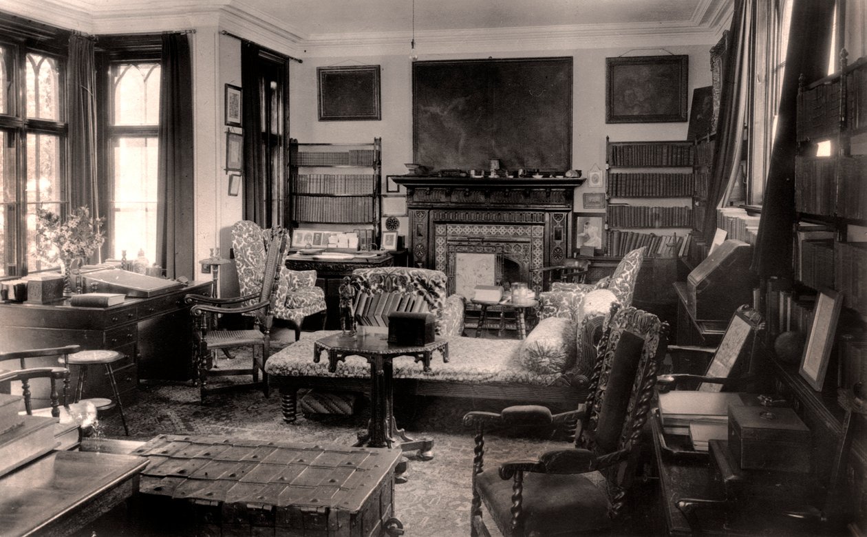 O estudo dos poetas, Farringford House, século 20 de Unbekannt