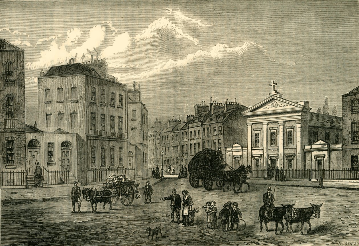 O polígono, Somers Town, em 1850, c1876. de Unbekannt