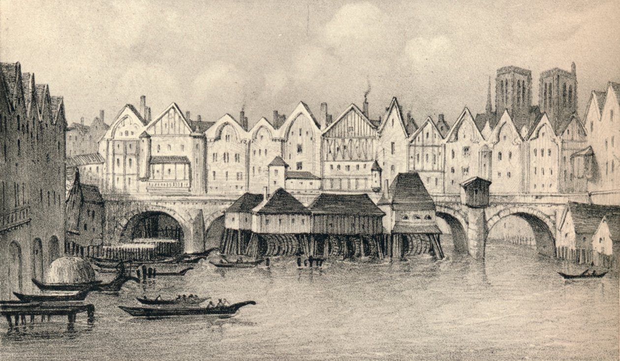 A Pont Notre-Dame em 1560, 1915. de Unbekannt