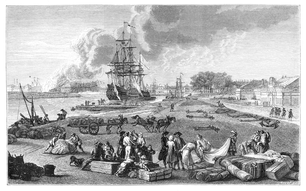 O porto de Rochefort, 1885 de Unbekannt