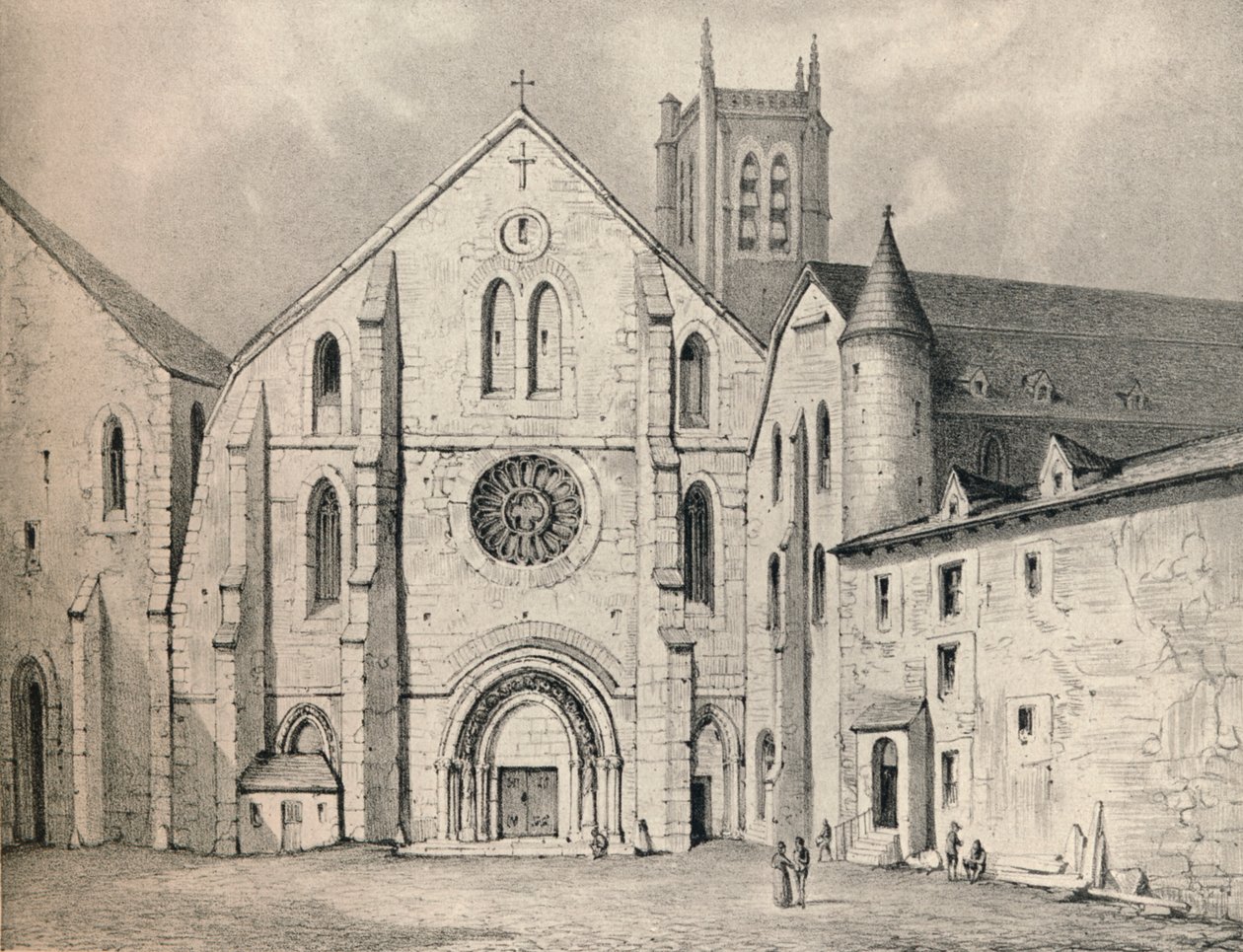 O portal da abadia de St. Genevieve, 1915 de Unbekannt