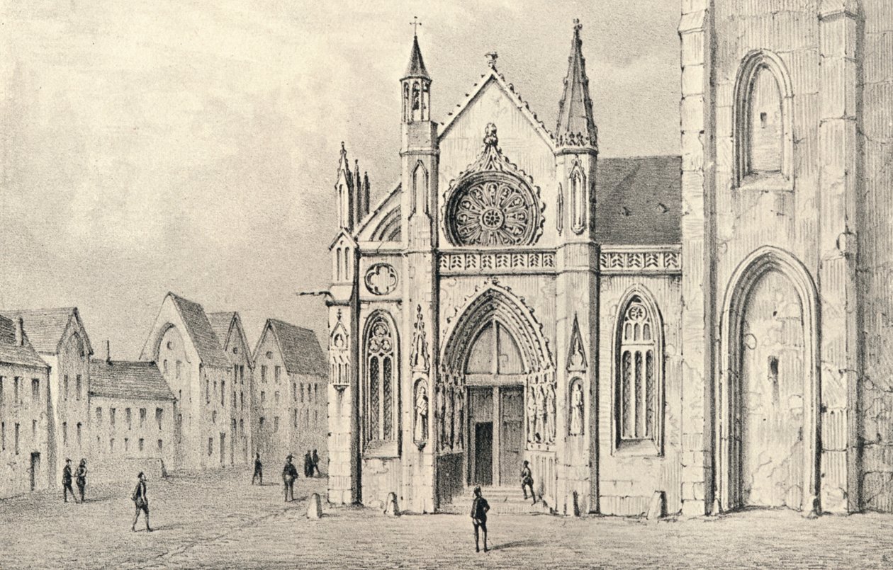 O portal da igreja de St Jacques la Boucherie, 1915 de Unbekannt