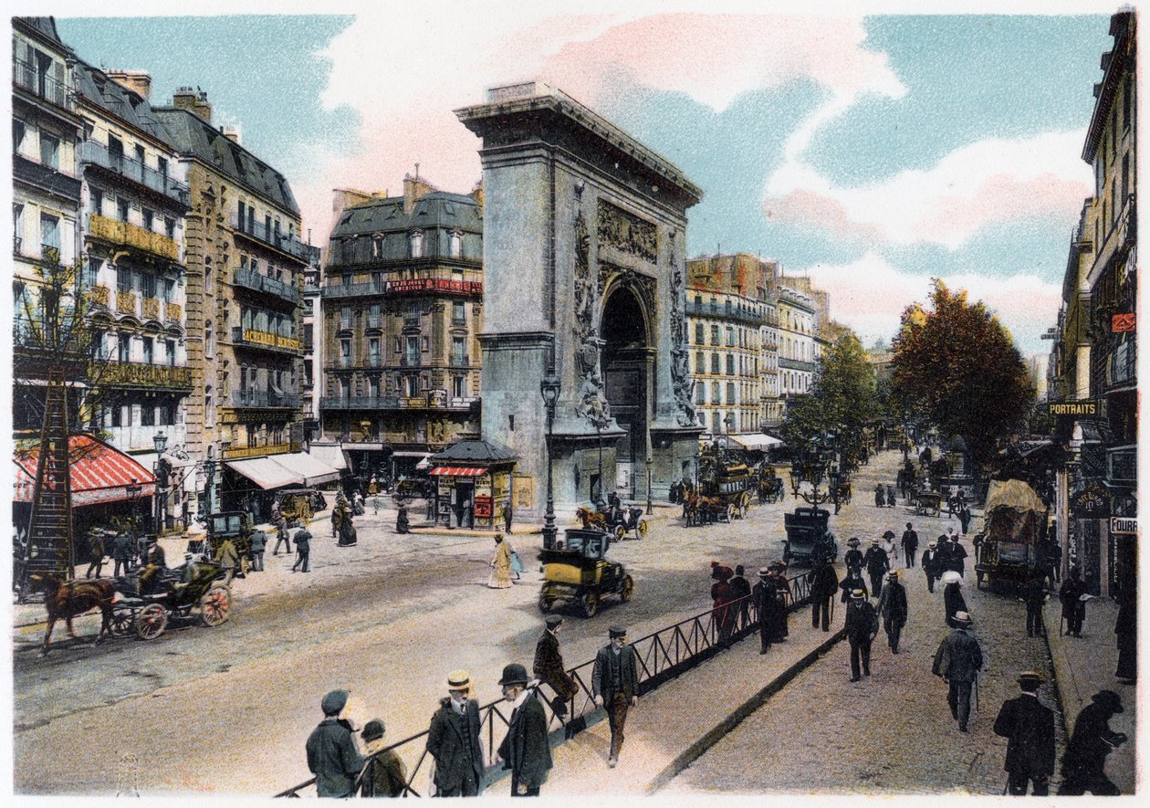 A Porte Saint Denis, Paris, c1900 de Unbekannt
