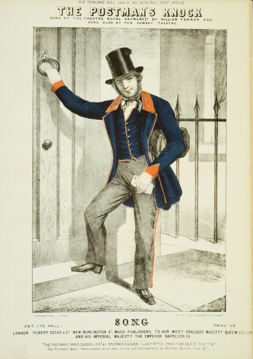 The Postmans Knock c1855. de Unbekannt