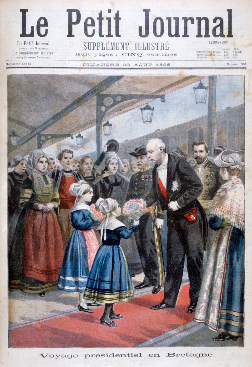 O Presidente da República Francesa visitando a Bretanha, 1896 de Unbekannt