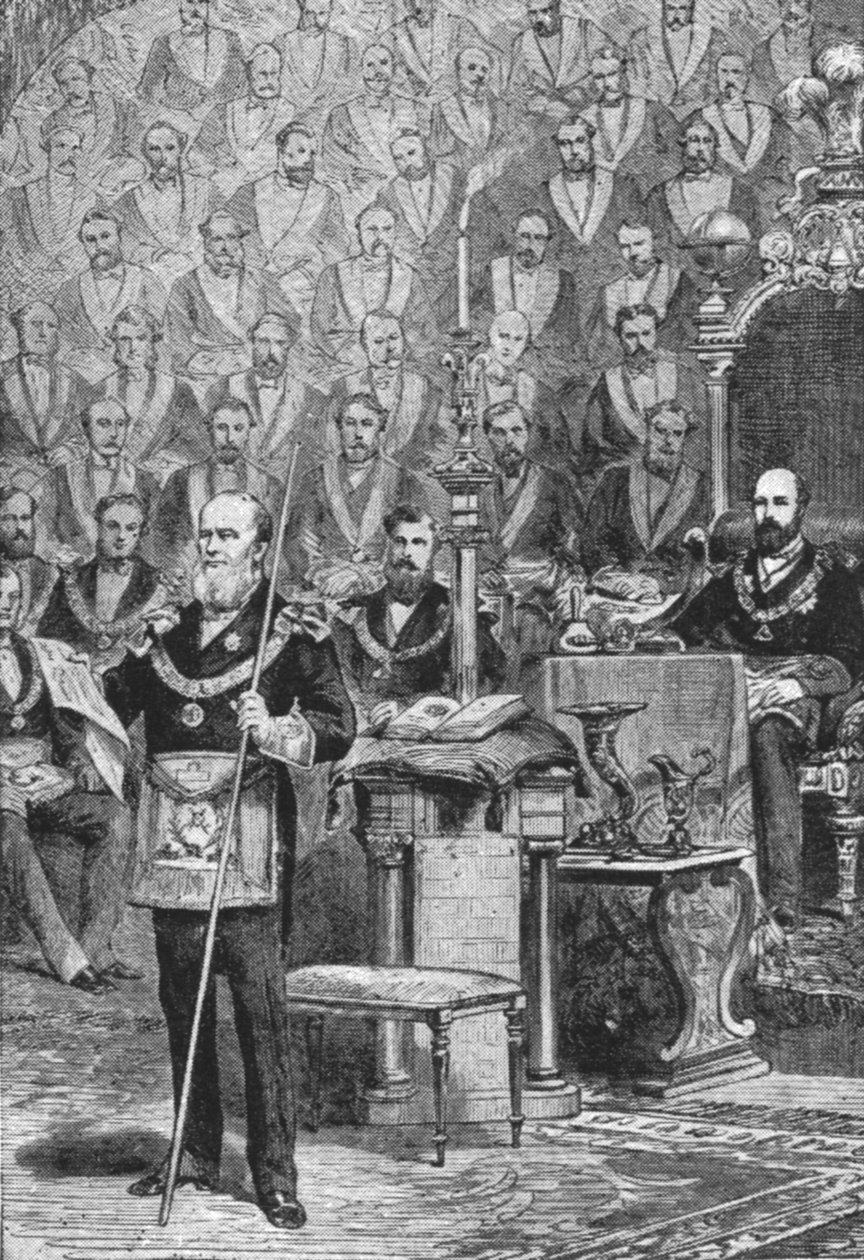 A Primeira Instalação do Príncipe de Gales como Grão-Mestre dos Maçons, 28 de abril de 1875, 1901. de Unbekannt