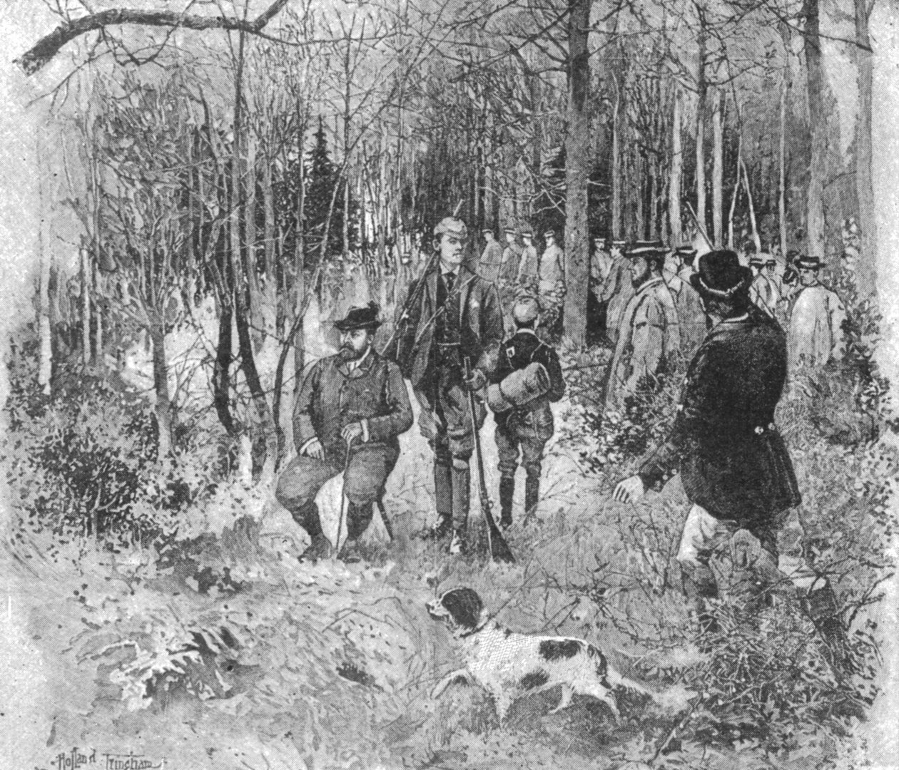 O tiro de faisão do príncipe de Gales em Sandringham, 1893, 1901. de Unbekannt