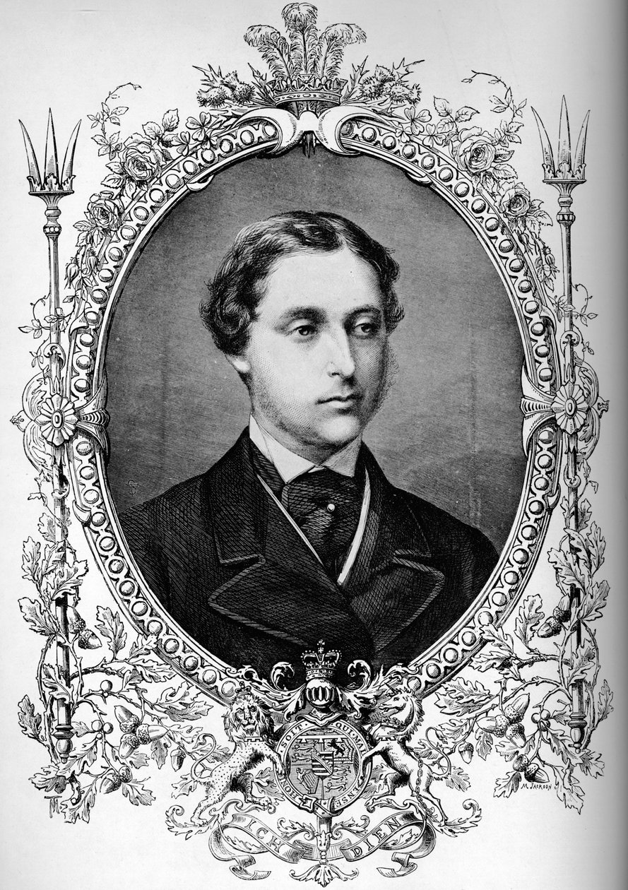 O príncipe de Gales na época de seu casamento, c1863 1910 de Unbekannt