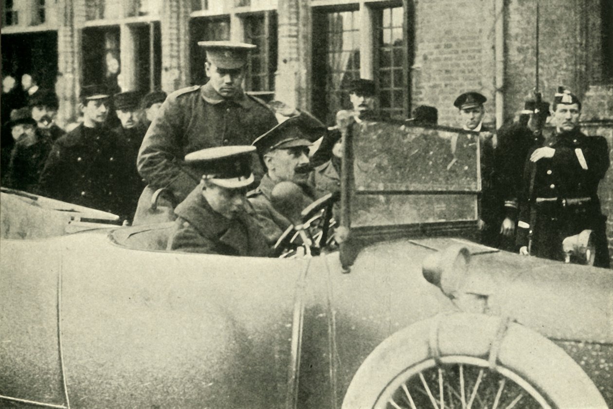 O príncipe de Gales na Flandres, Primeira Guerra Mundial, dezembro de 1914, 1920. de Unbekannt