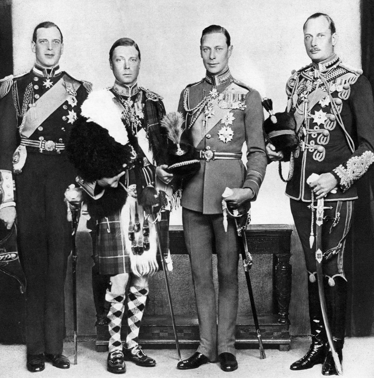 O príncipe de Gales com seus irmãos, c1930s de Unbekannt