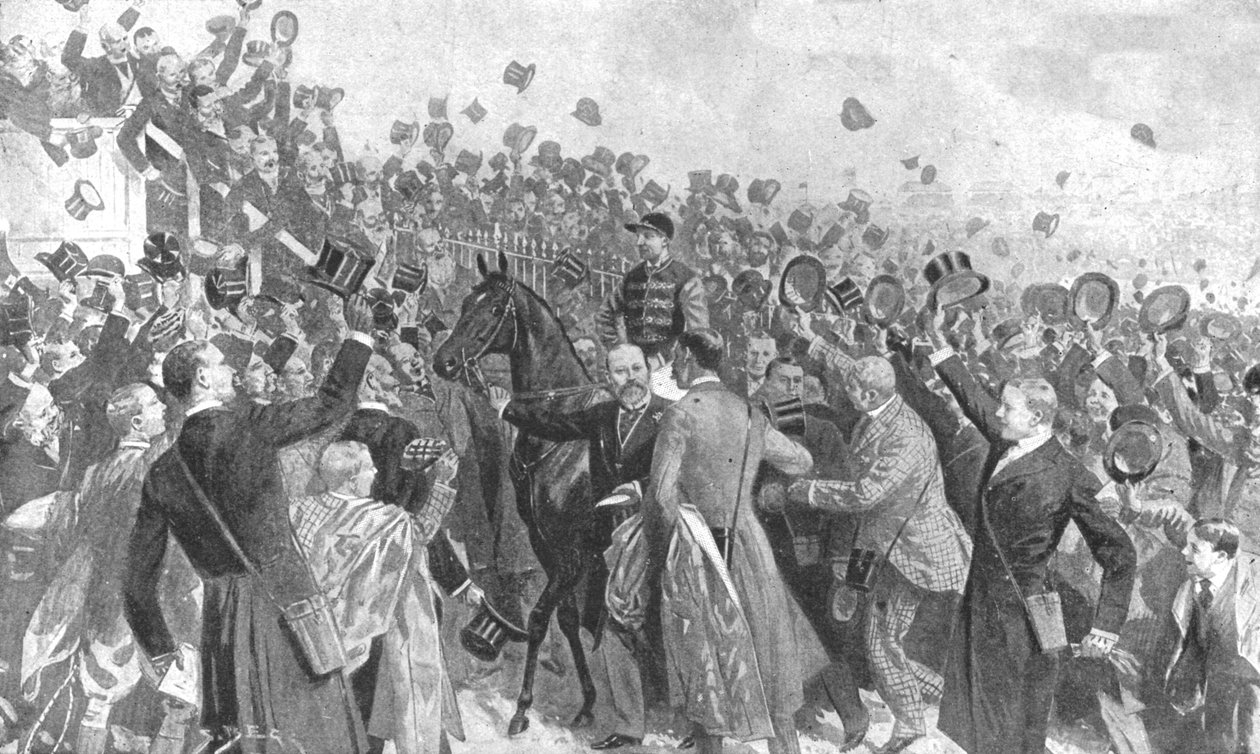The Princes First Derby, 1896: Sua Alteza Real liderando o caqui, 1901. de Unbekannt