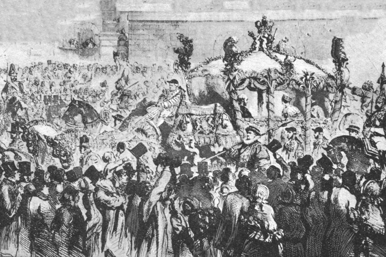 A procissão para Westminster, 31 de janeiro de 1856, 1901. de Unbekannt