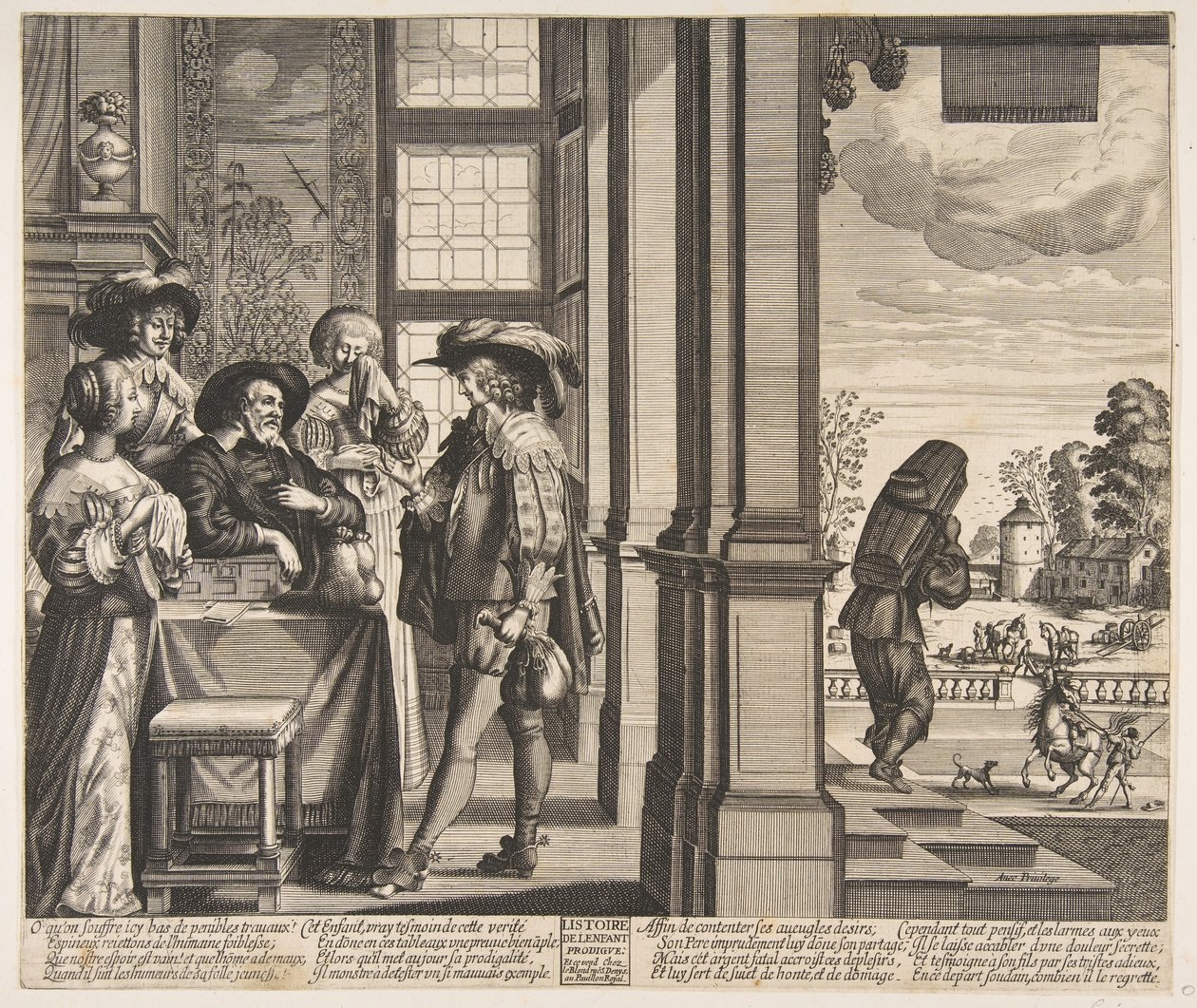 O Filho Pródigo sai de casa, ca. 1636 de Unbekannt