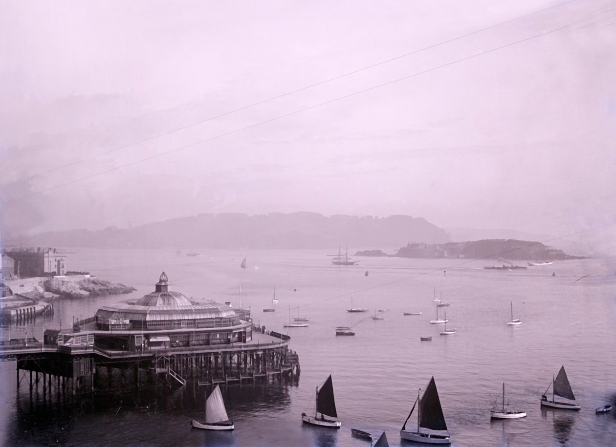O Promenade Pier em Plymouth em Devon, final do século XIX-início do século XX. de Unbekannt