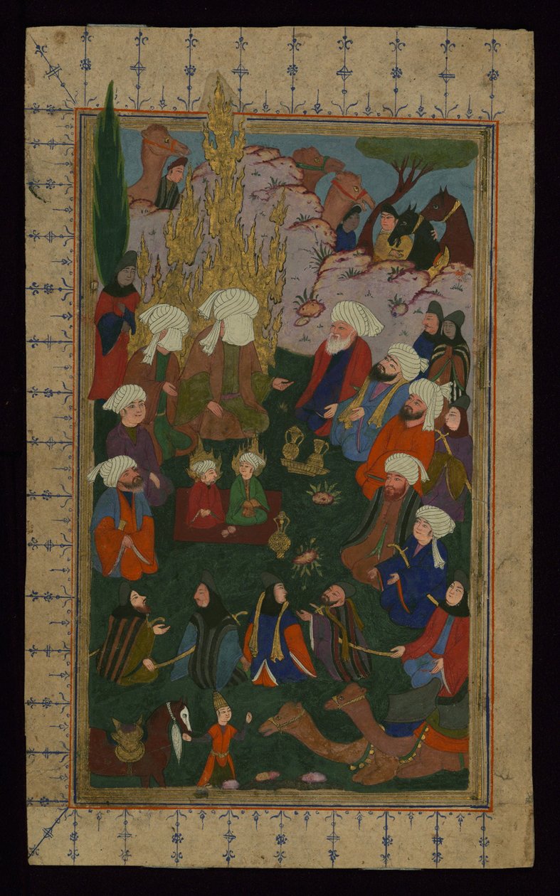 O Profeta Muhammad orando na Caaba, século XVII de Unbekannt
