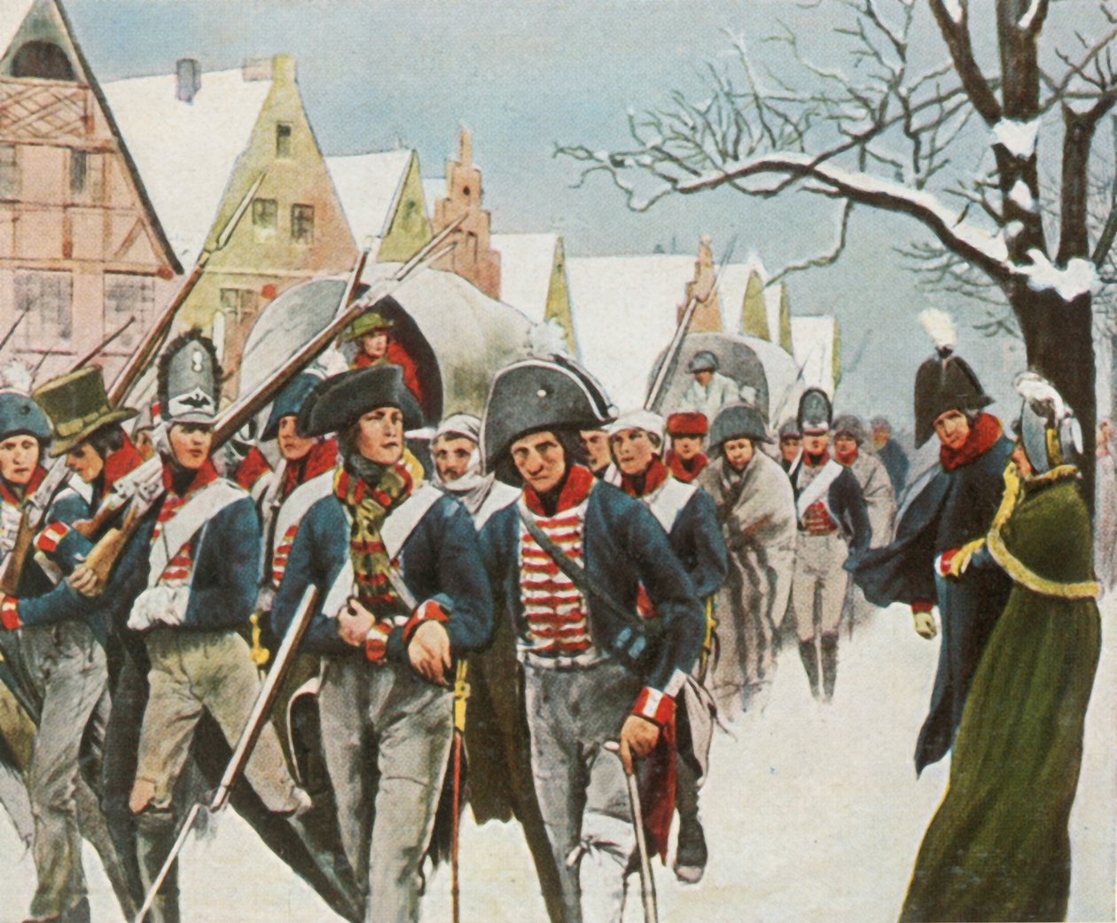 O rei e rainha da Prússia em Memel, 14 de janeiro de 1807, 1936. de Unbekannt