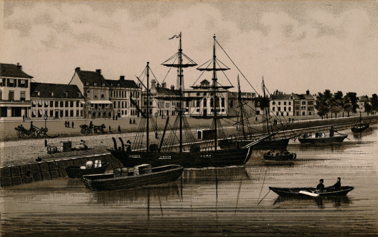 O cais, c1880. de Unbekannt
