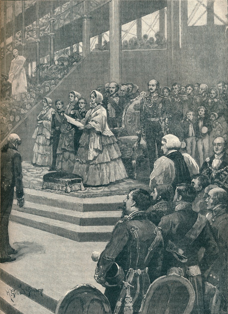 A rainha que abre o palácio de cristal, 1906 de Unbekannt