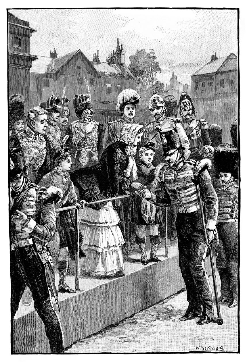A rainha distribuindo a medalha da Criméia, desfile de cavaleiros, Londres, c1850s, 1888 de Unbekannt