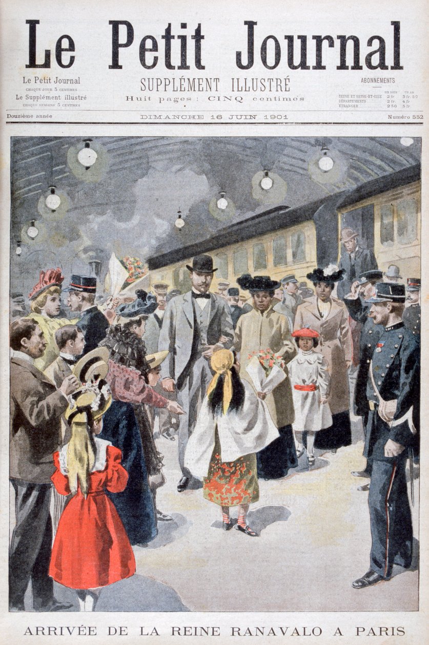 A rainha de Madagascar Ranavalo chega a Paris, 1901 de Unbekannt