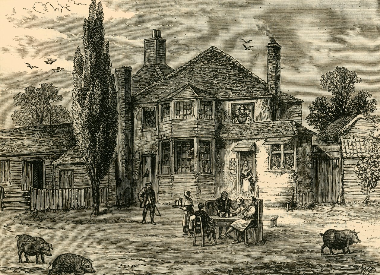 O Queens Head e alcachofra., C1876. de Unbekannt