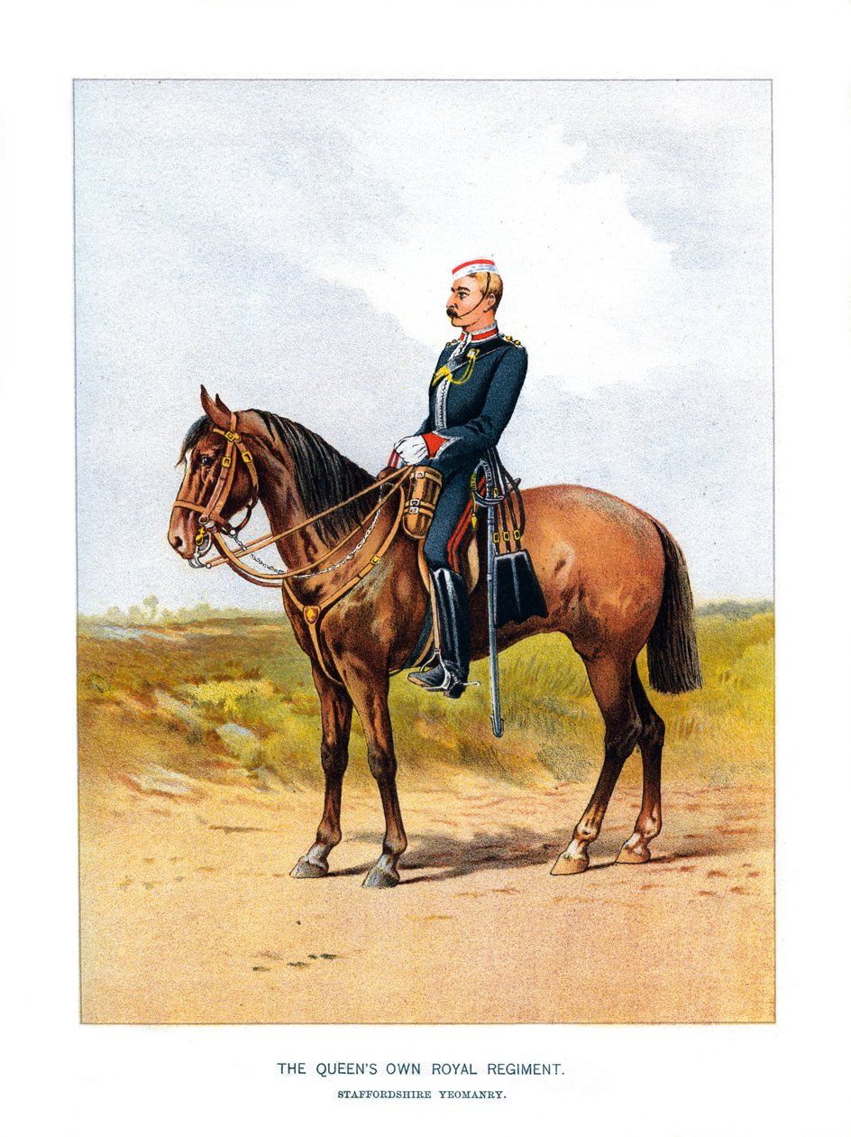 O Queens possui o Regimento Real, Staffordshire Yeomanry, c1890 de Unbekannt