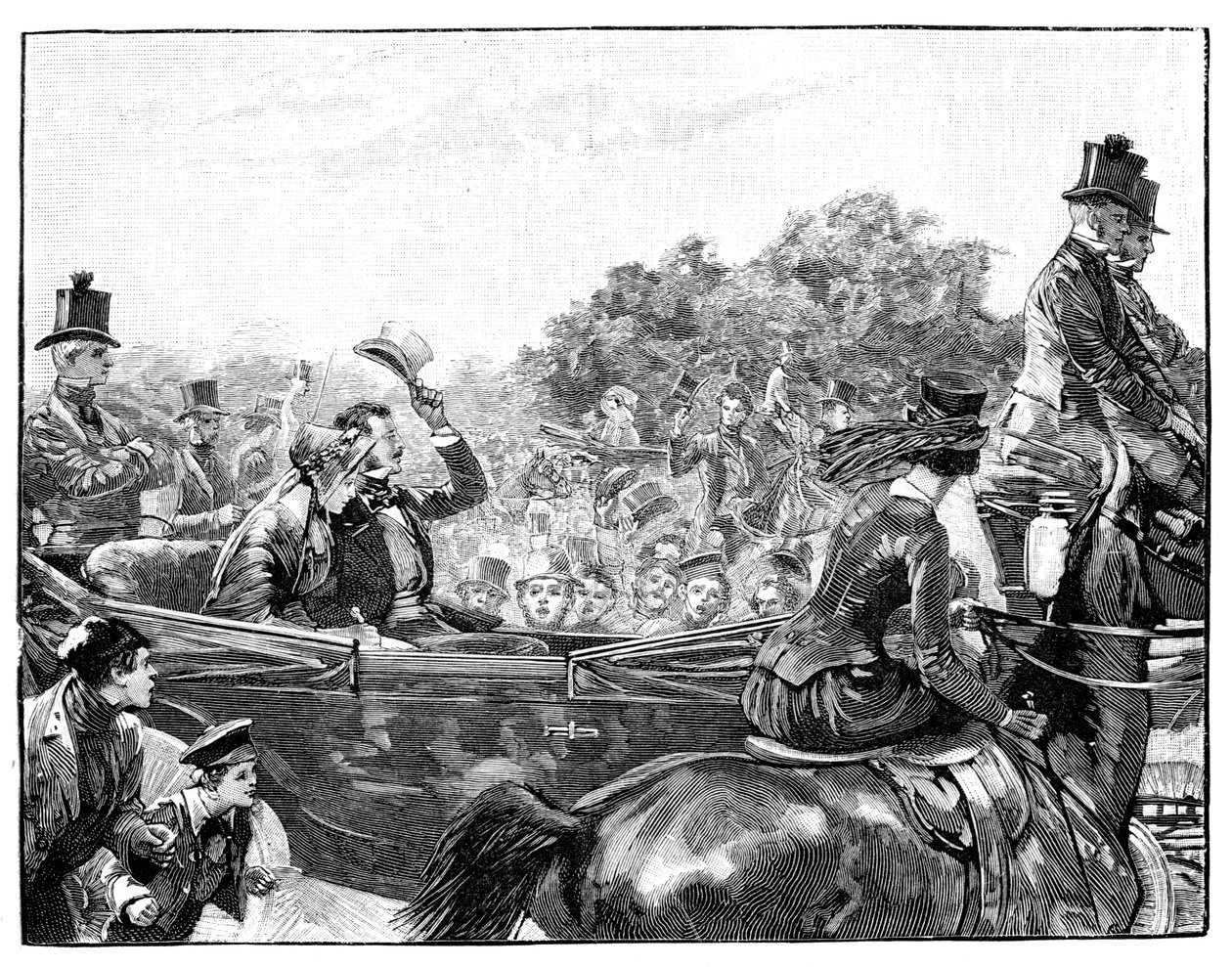 The Queens Reception em Hyde Park, Londres, c1840s, 1900 de Unbekannt