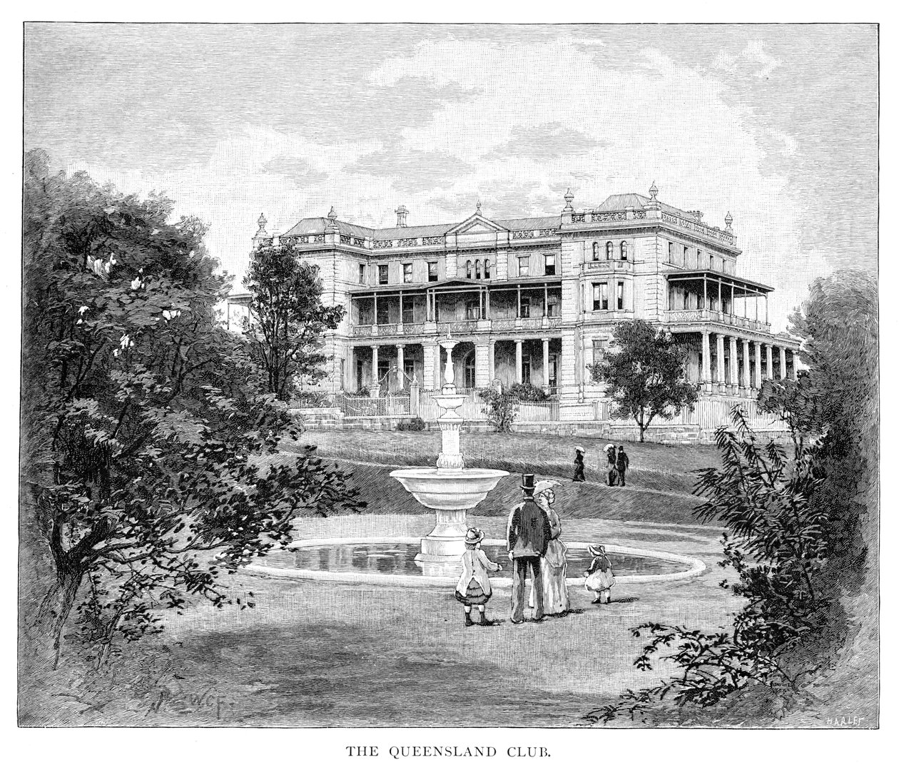 The Queensland Club, Austrália, 1886 de Unbekannt