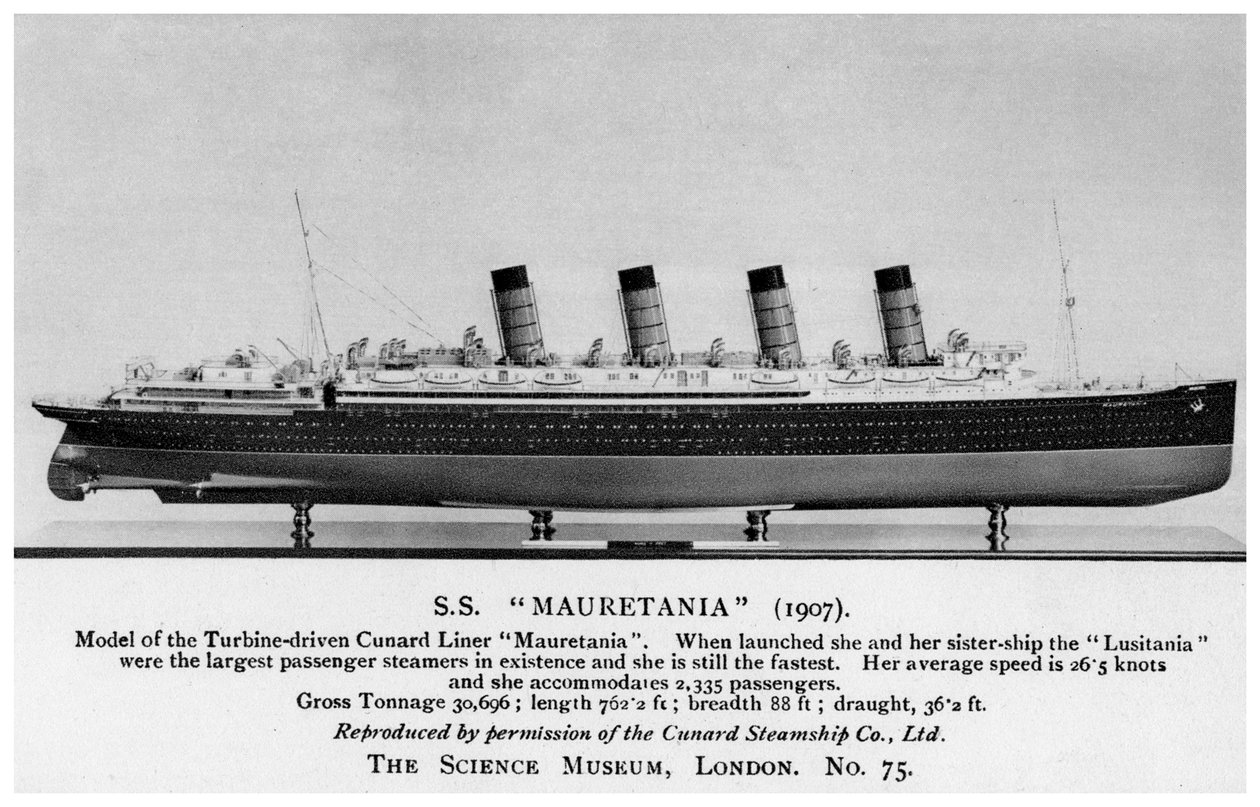O RMS Mauretania, século 20 de Unbekannt