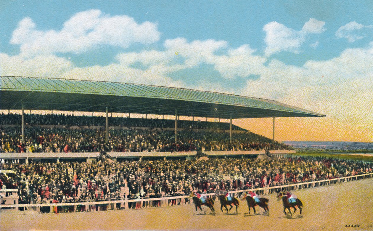 A pista de corrida, Hialeah, perto de Miami, Flórida, EUA, c1930s. de Unbekannt