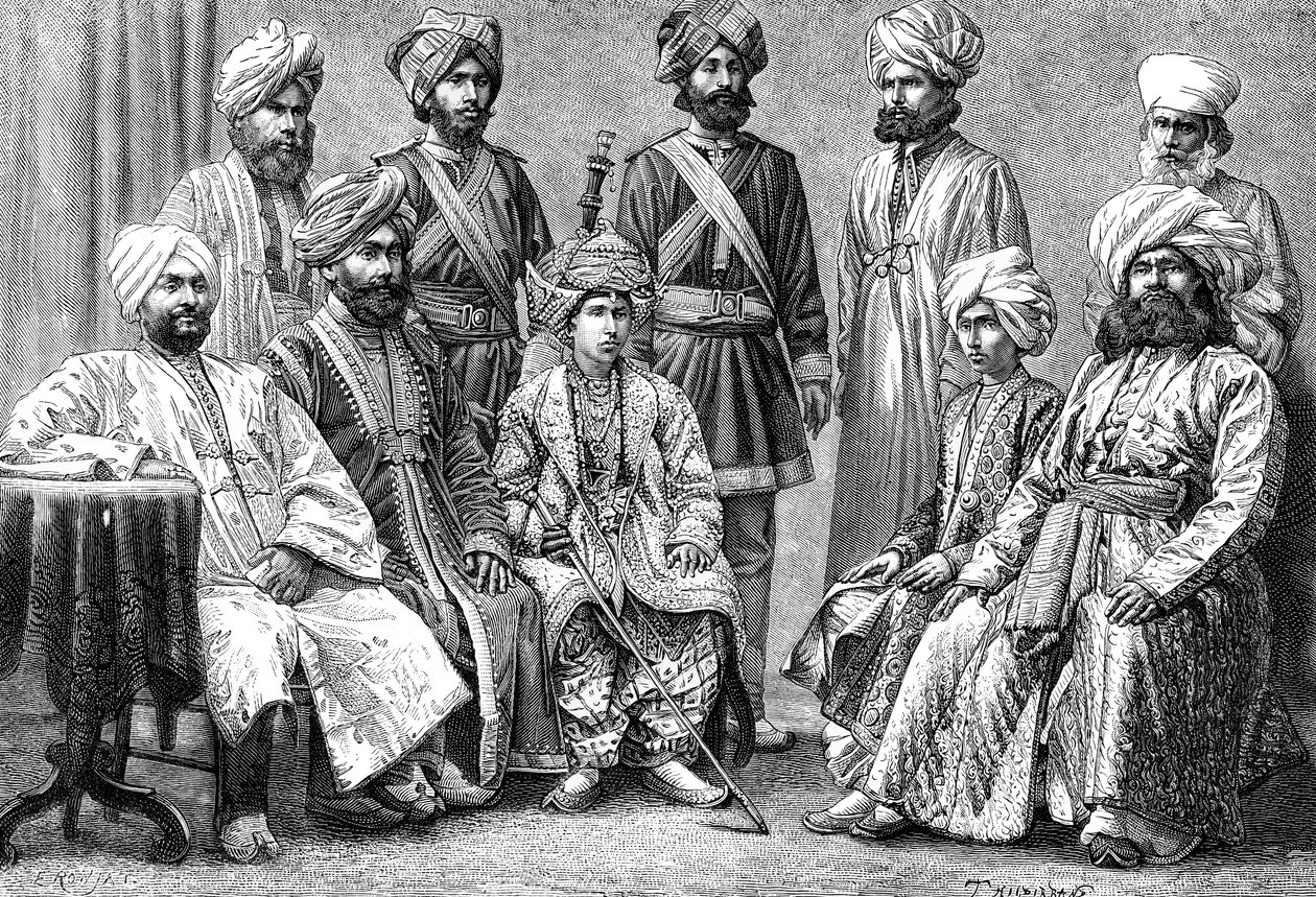 O Raja de Bahawalpur e sua corte, 1895 de Unbekannt