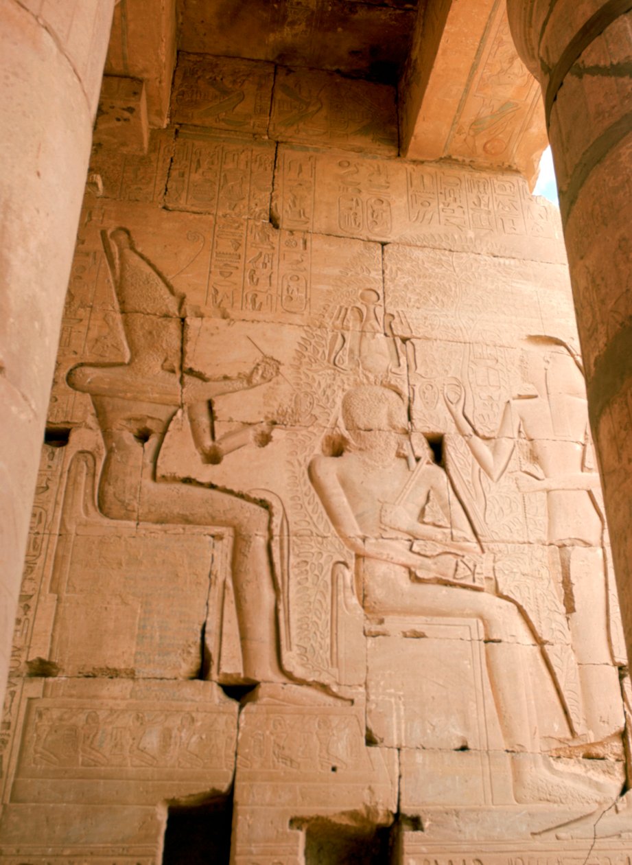 O Ramesseum, Luxor, Tebas, Egito, Século 20 de Unbekannt