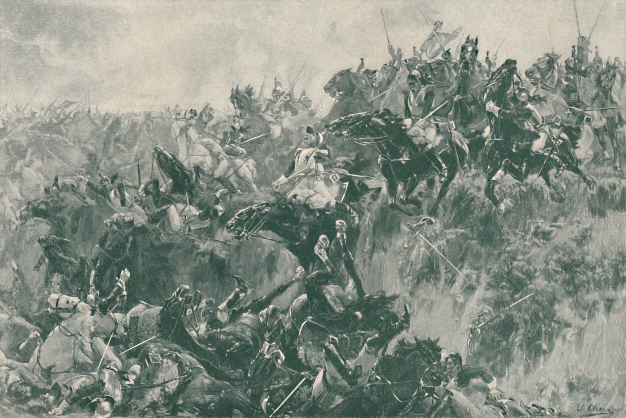 O desfiladeiro em Waterloo, 1815, 1896 de Unbekannt