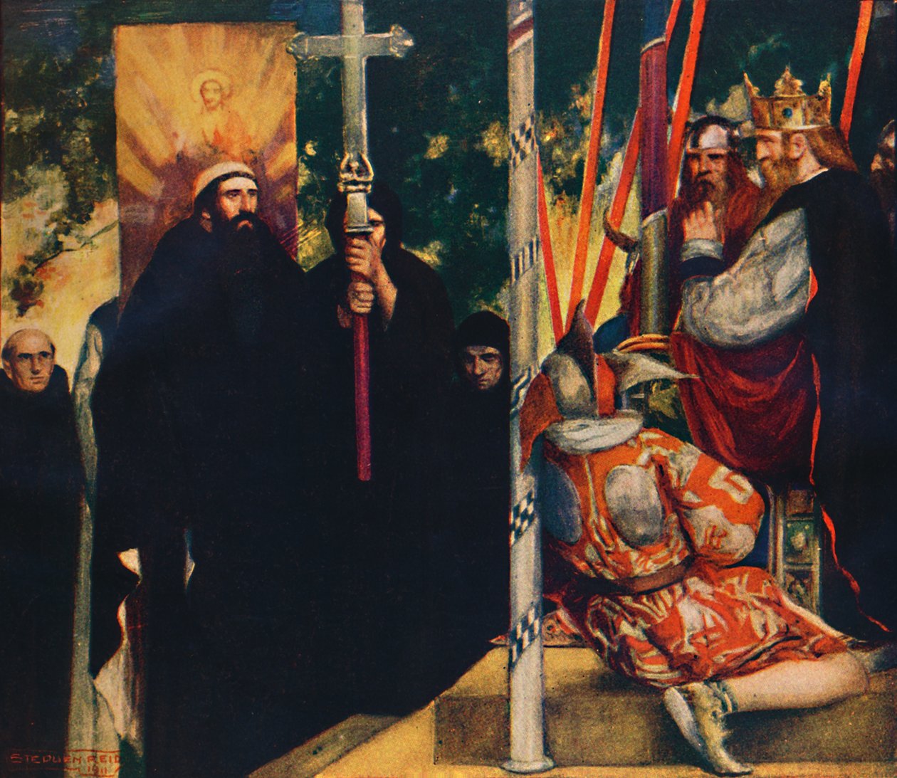 A recepção de Santo Agostinho por Ethelbert, 1912 de Unbekannt