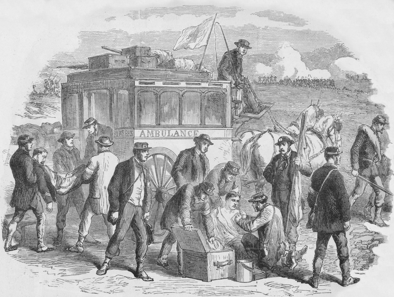 A Sociedade da Cruz Vermelha em ação fora de Paris, 1870, 1884 de Unbekannt