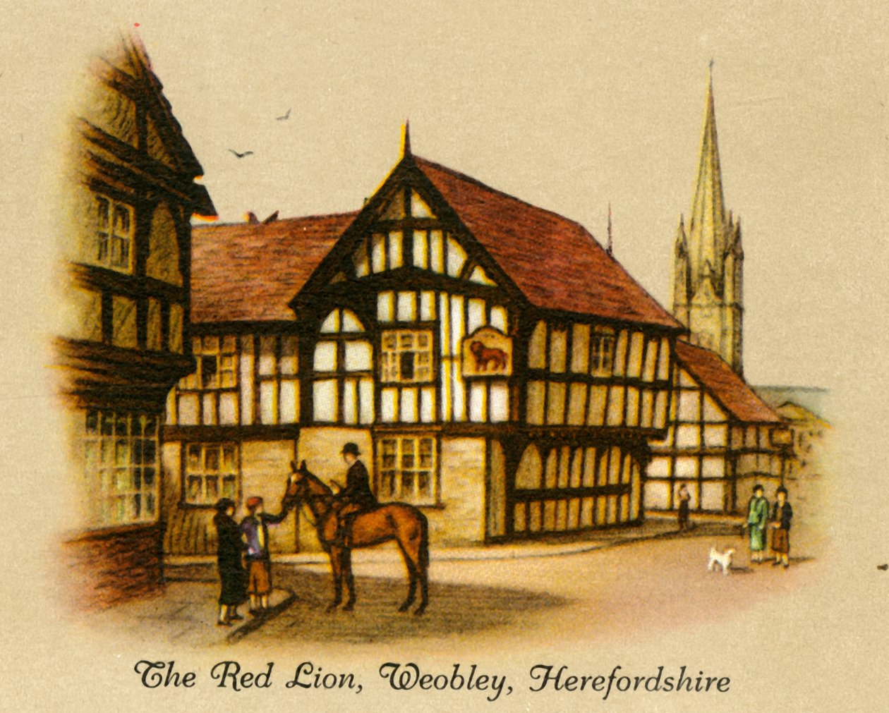 O leão vermelho, Weobley, Herefordshire, 1936. de Unbekannt