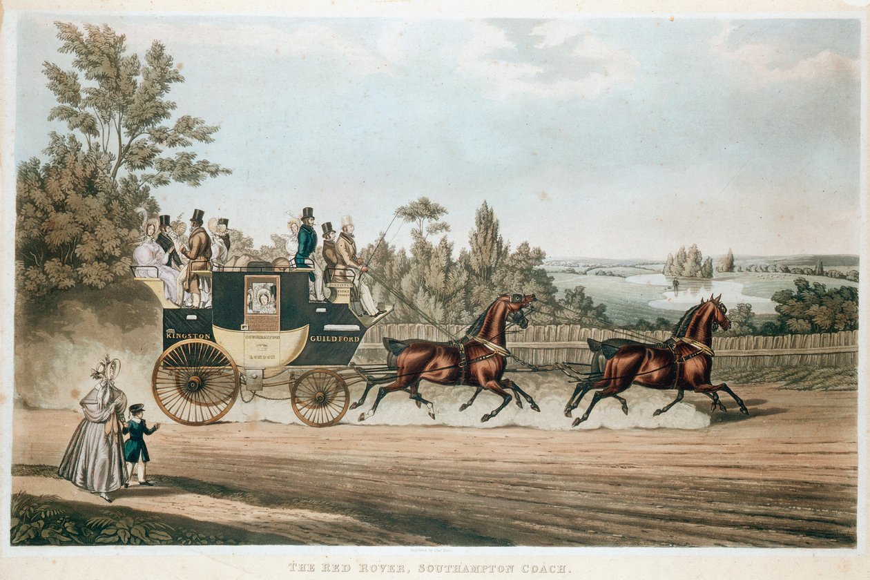 O Red Rover, treinador de Southampton, c1815 de Unbekannt