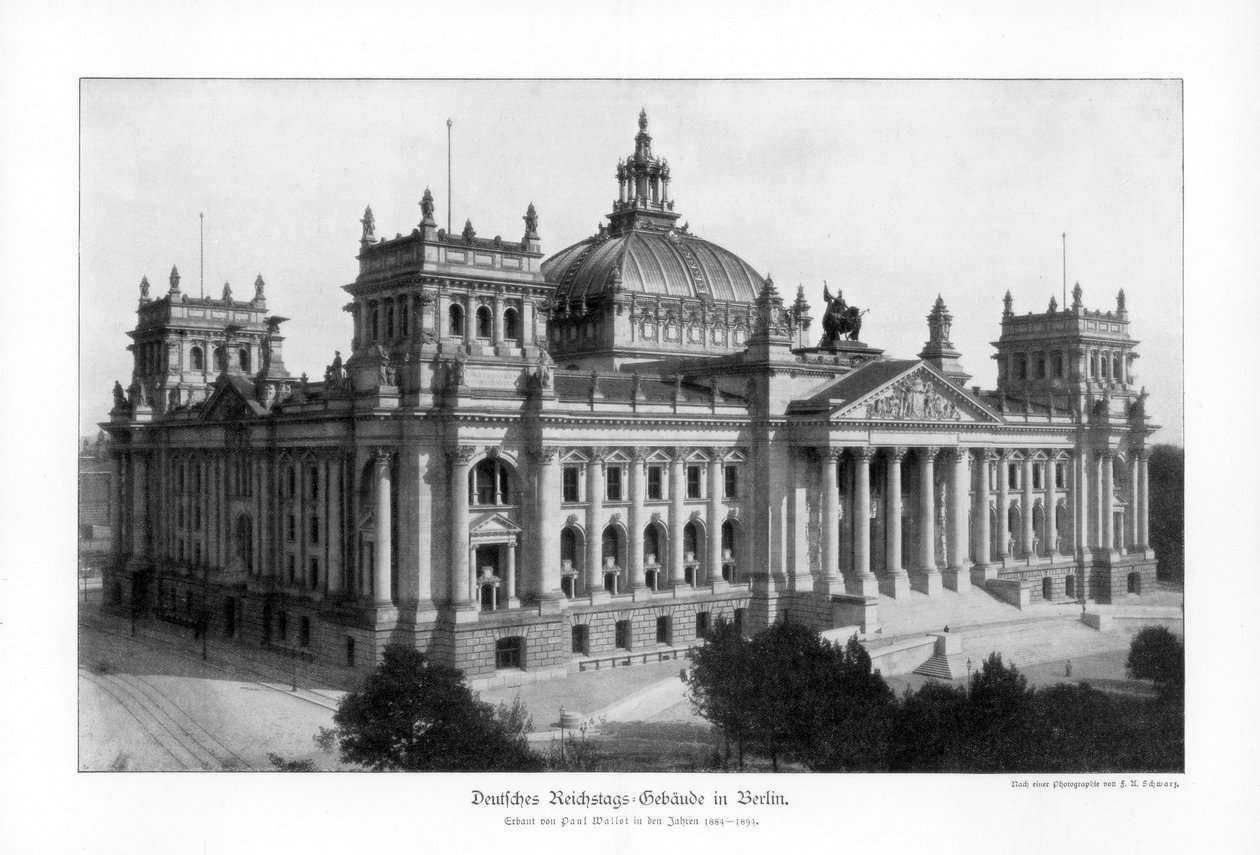 O Reichstag no final do século XIX, 1900 de Unbekannt