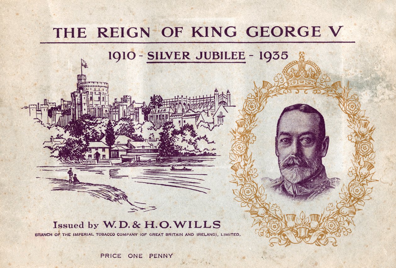 O reinado do rei Jorge V, Jubileu de prata, livro de colecionadores de cartões de cigarro, c1935 de Unbekannt